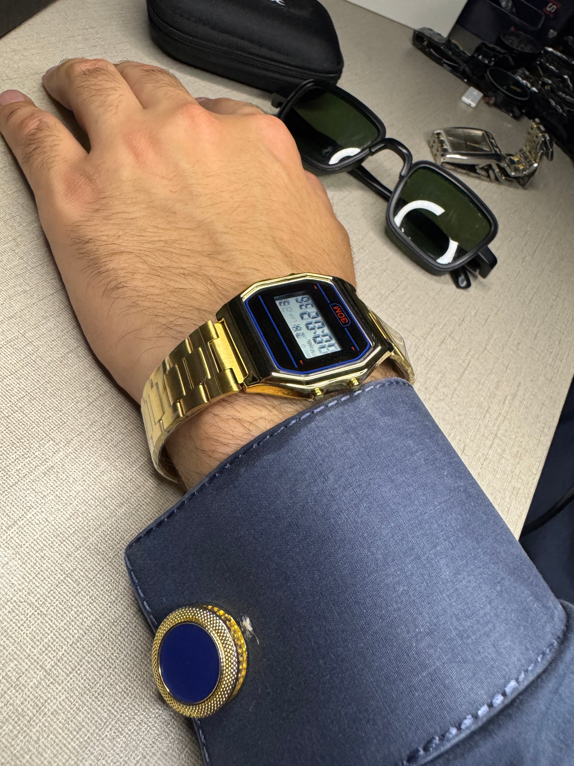 SKMEI Gold Plated Vintage Watch